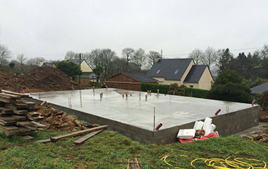 Fondation maison béton Quimper